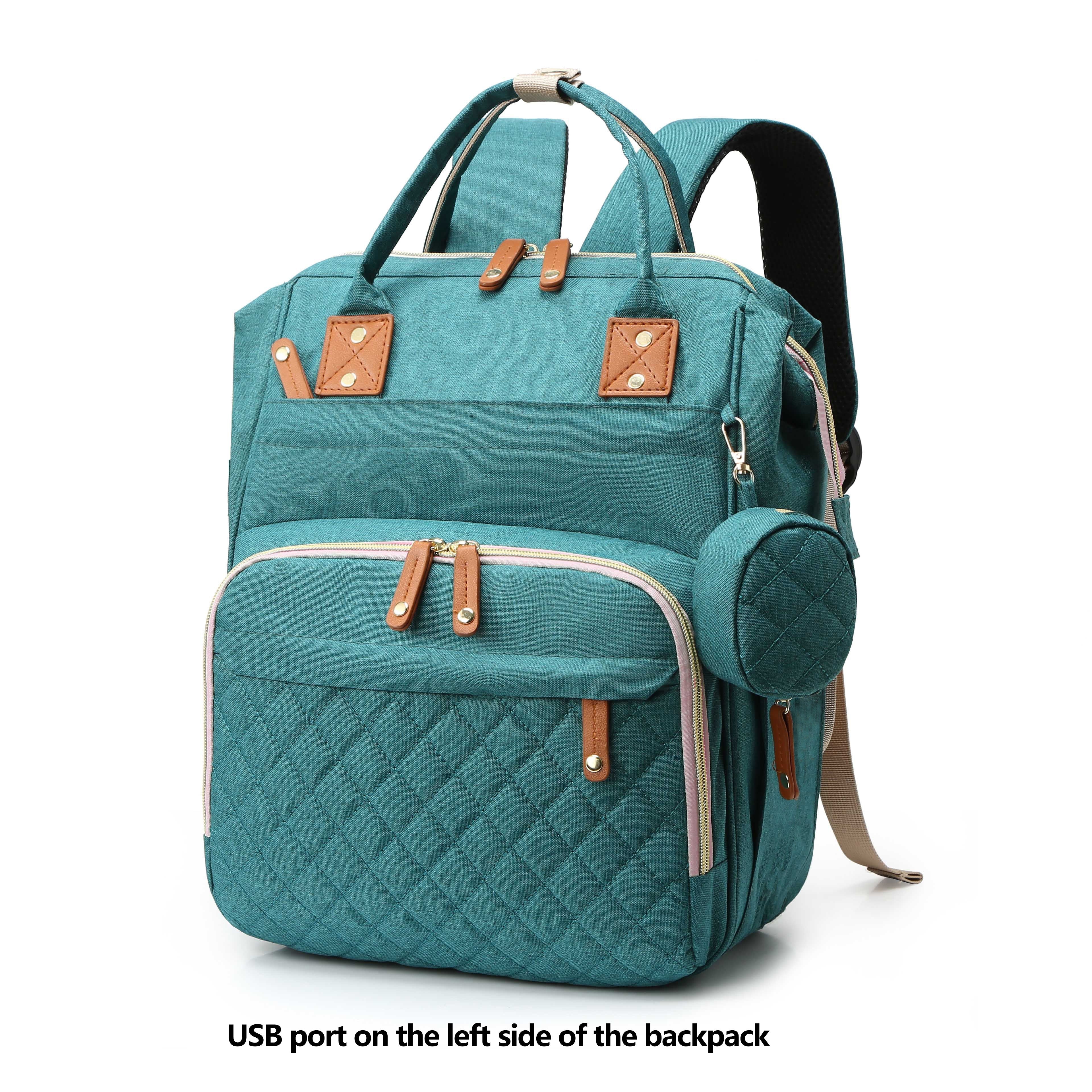 Diaper Bag Backpack Waterproof Baby Travel Bag with Spacious Storage