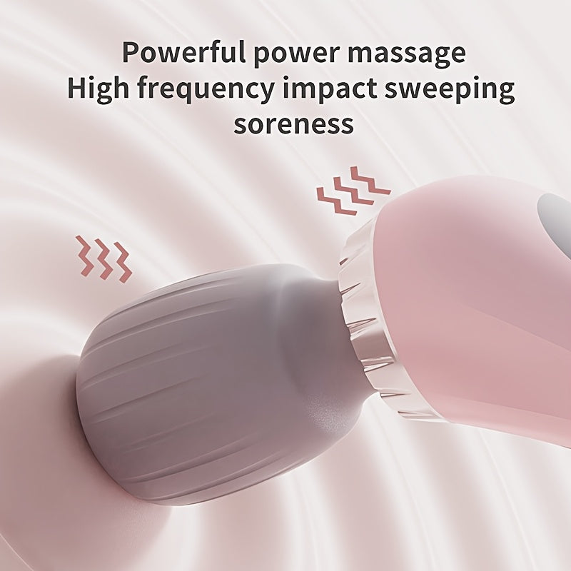 Portable Electric Massage Stick for Whole Body with USB Charging Silicone Head Rechargeable Battery