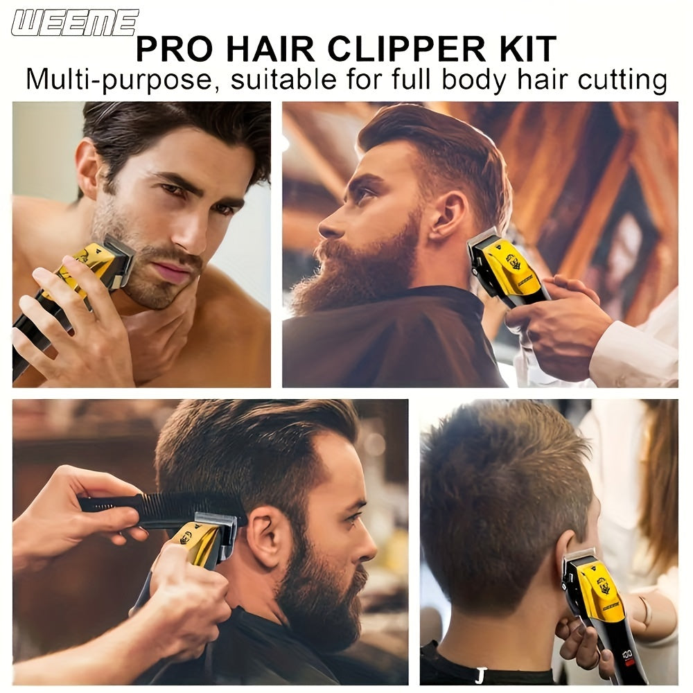 Electric Hair Clipper with Ceramic Blade Rechargeable USB Charging for Haircuts Shaving and Grooming