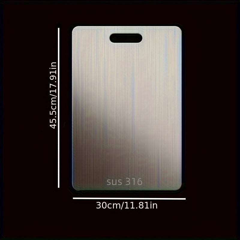 316 Stainless Steel Double-Sided Cutting Board Durable Kitchen Chopping Block