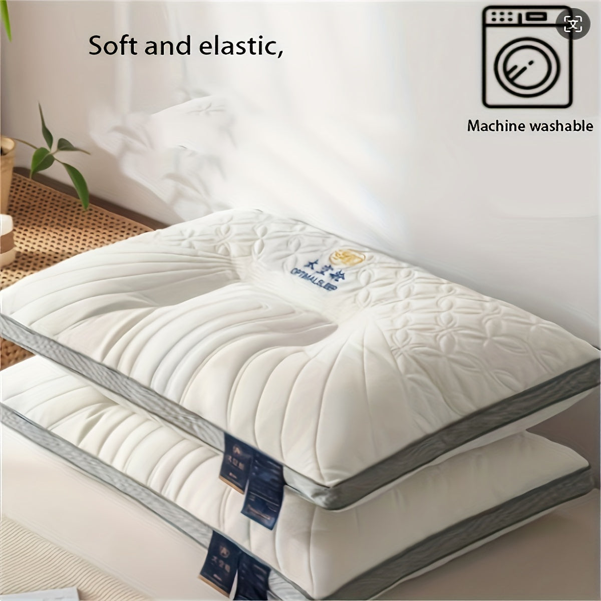 Memory Foam Pillow with 3D Massage Technology for Neck and Cervical Support