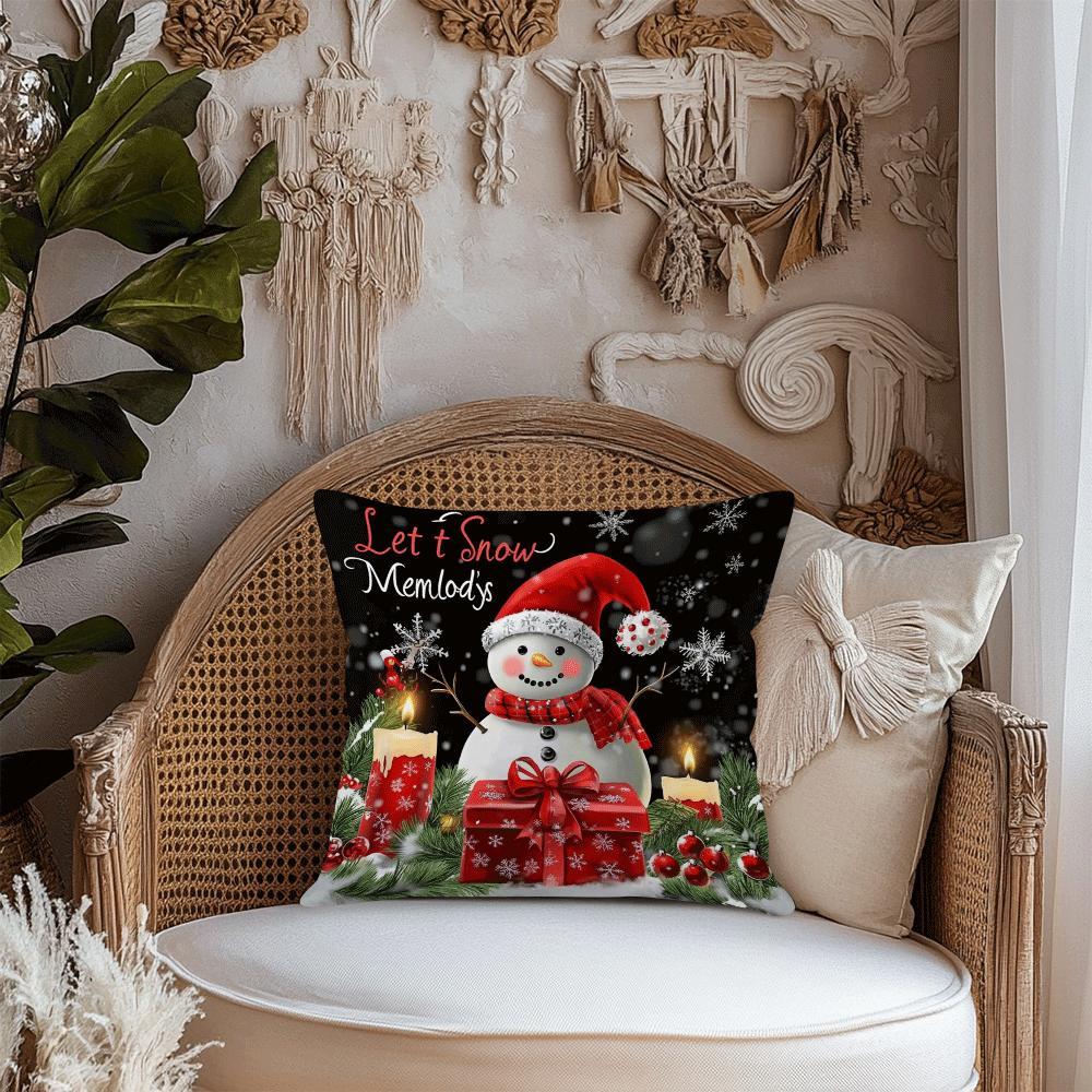 Christmas Throw Pillow Covers Set of 2 Decorative Cushion Cases for Living Room Sofa Office Holiday Decor