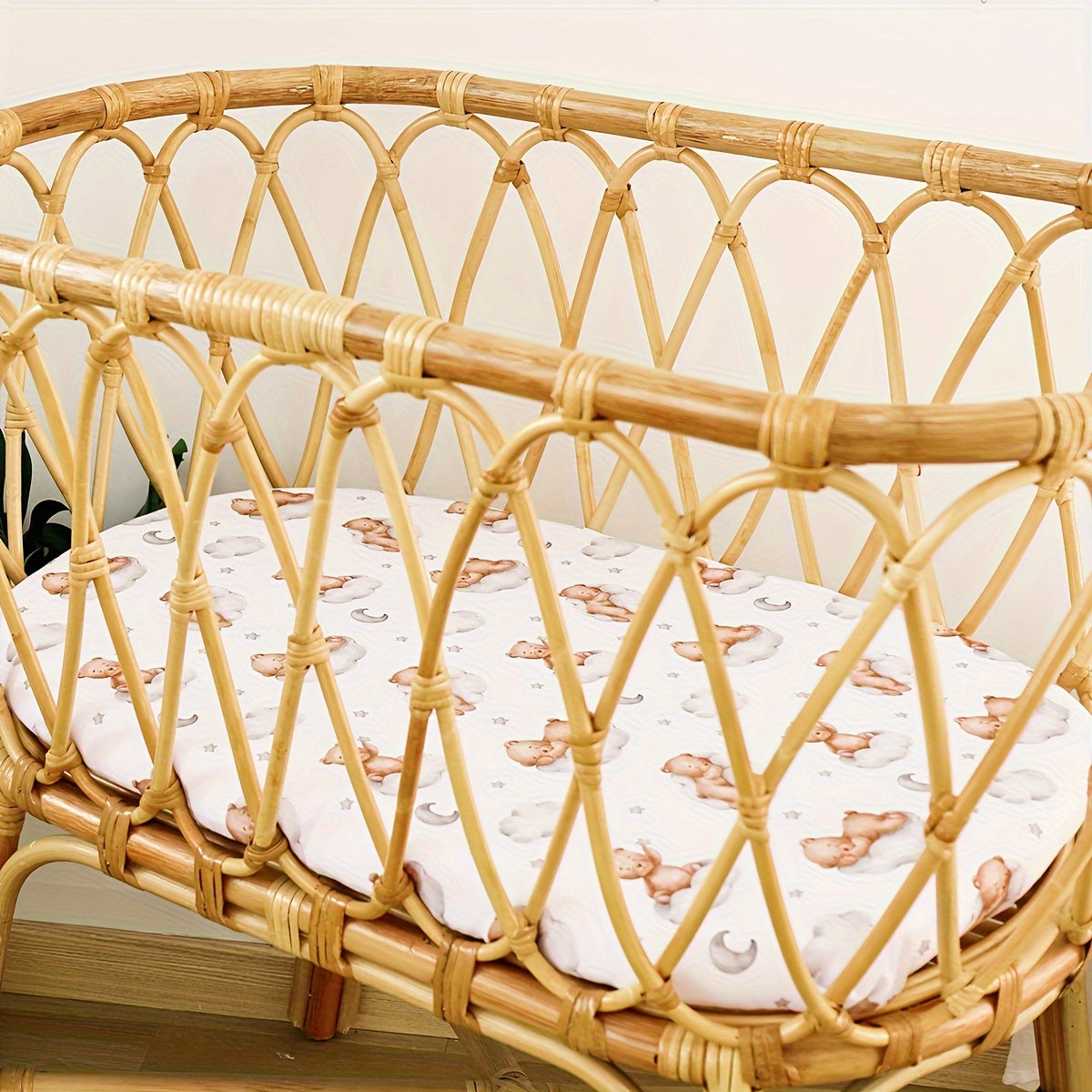 Sábana de poliéster suave para moisés con estampado de animales para bebés