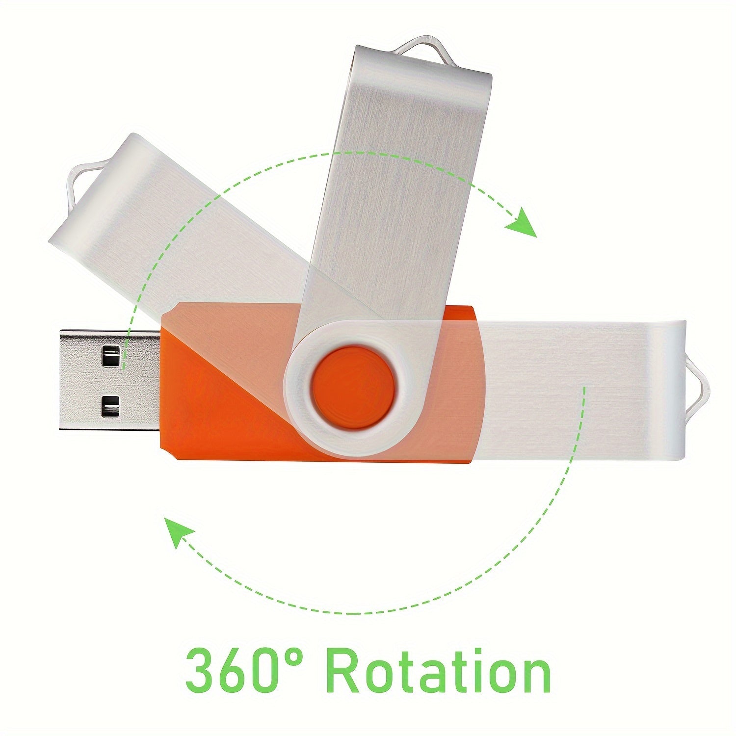 10 ta USB 2.0 flesh drayvlar 4GB 8GB 16GB 32GB 64GB aylanadigan LED indikator bilan