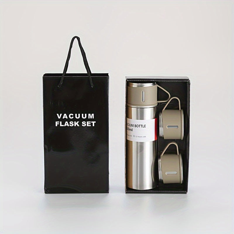 Set of Thermos Cups Stainless Steel 500Ml Hot Cold Beverages Travel Camping