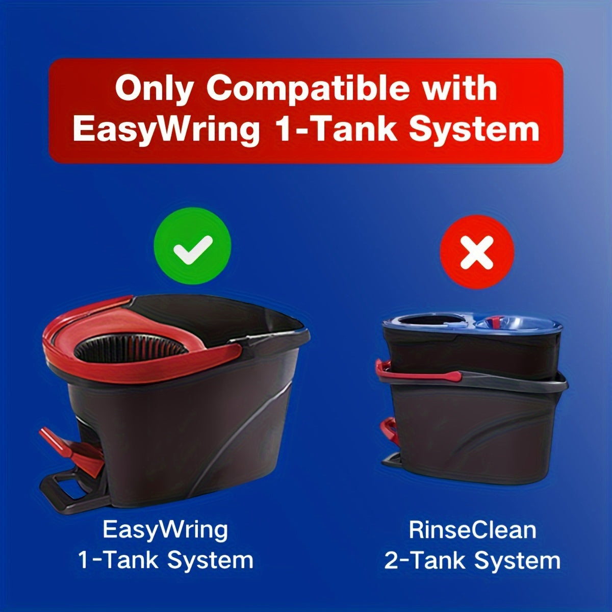 EasyWring 1-Tank System Mop Kit with Stainless Steel Handle and Spin Heads