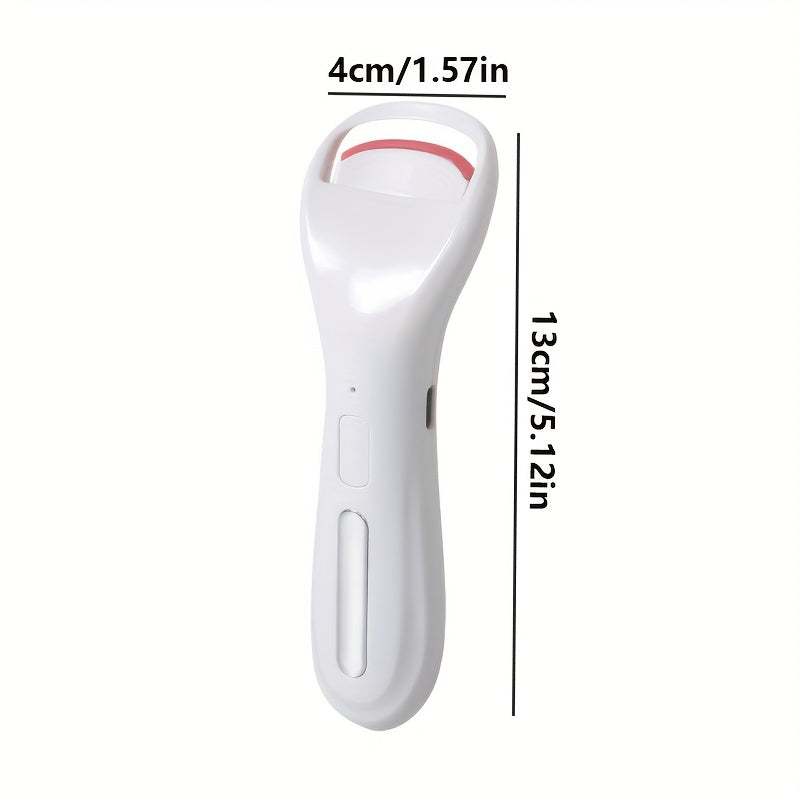 Portable USB Rechargeable Electric Eyelash Curler with Sunflower Effect for Women