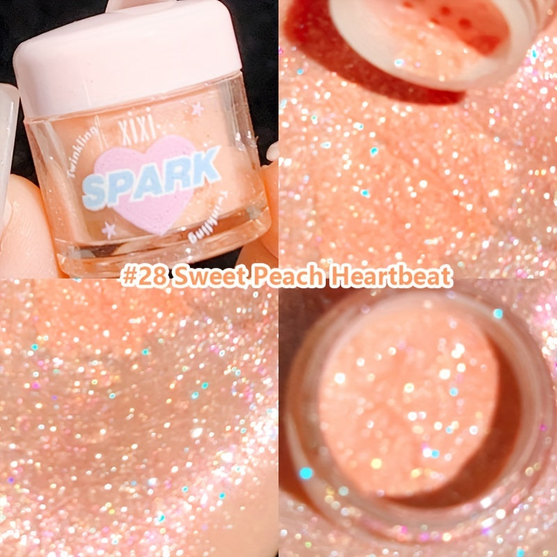 Румяна- хайлайтер Sweet Peach с шиммером для лица и глаз, влажное сияние