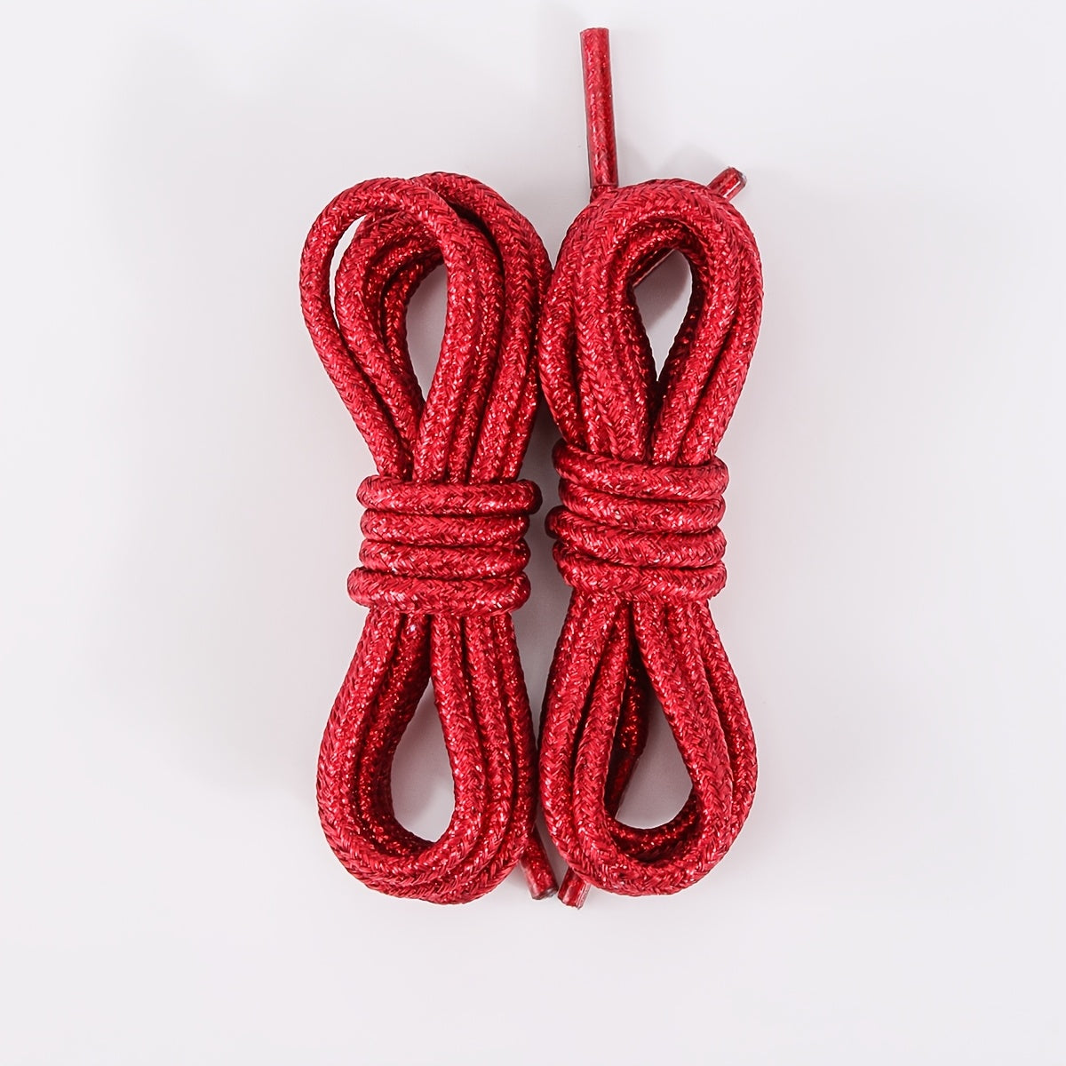 Unisex Elastic Metallic Shoelaces Round Thin Suitable for Sneakers Boots