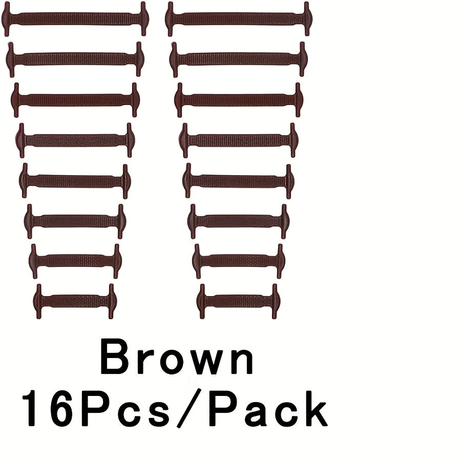 Unisex Silicone No-Tie Shoelaces Set Elastic Quick-Lace for Sneakers