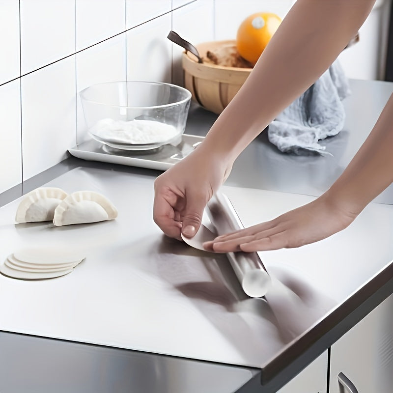 Juego de 4 placas de corte de acero inoxidable para bloques de cocina, aptas para alimentos