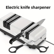 Electric Knife Sharpener, 15-Degree Bevel, Multifunctional Kitchen Tool