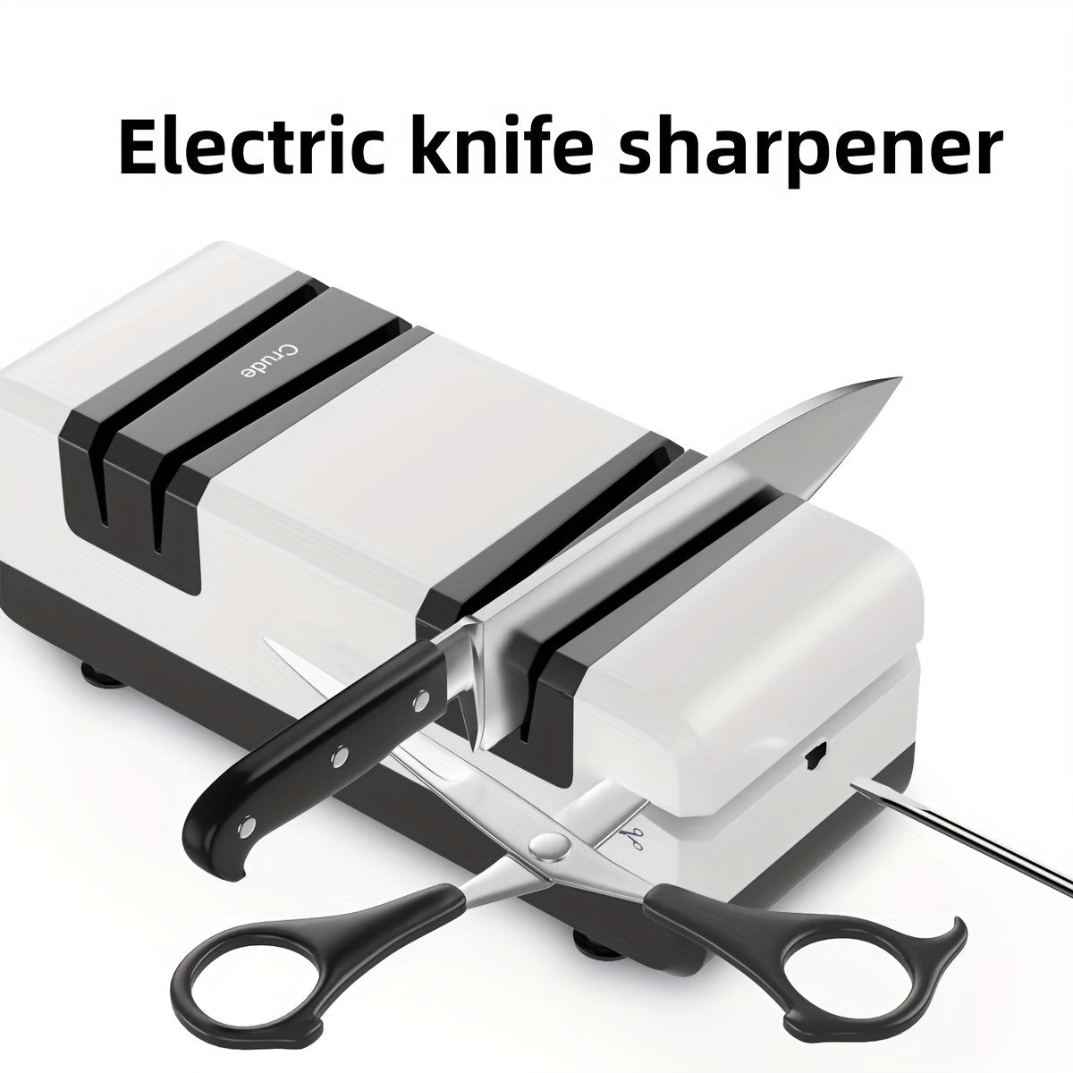 Electric Knife Sharpener, 15-Degree Bevel, Multifunctional Kitchen Tool