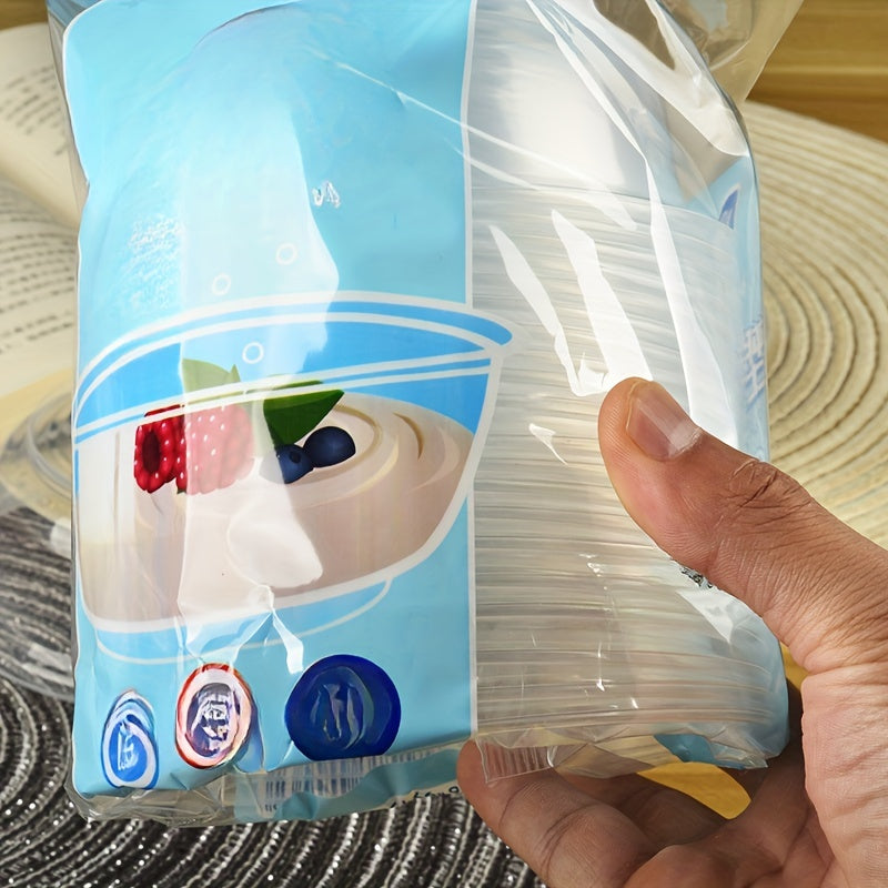 Set of 20 Clear Plastic Microwave-Safe Disposable Bowls for Takeout Salads and Soups