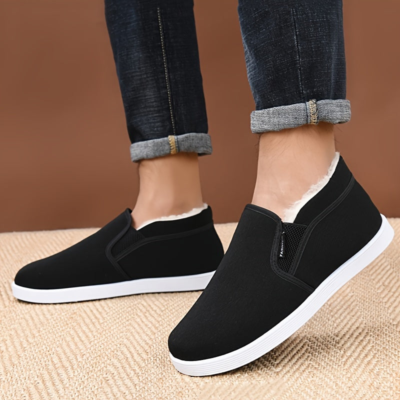 Men's and Women's Winter High-Top Plush Shoes Anti-Slip Rubber Sole Casual Sneakers