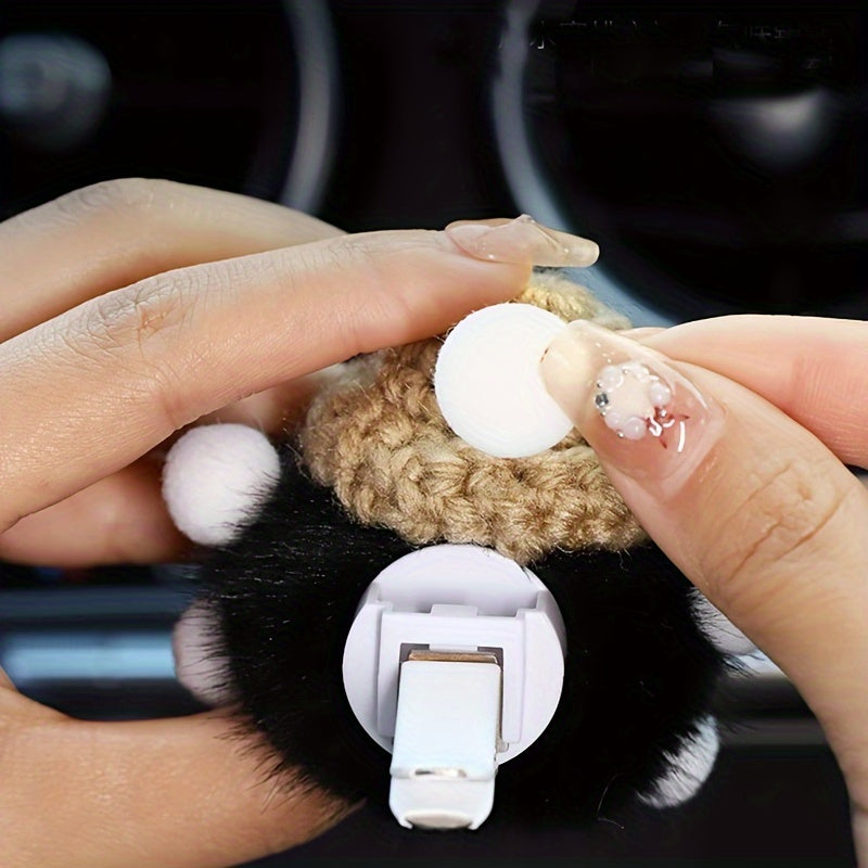 Автомобильный освежитель воздуха с ароматом персика, вязаная клипса на вентиляцию, украшение, длительная свежесть