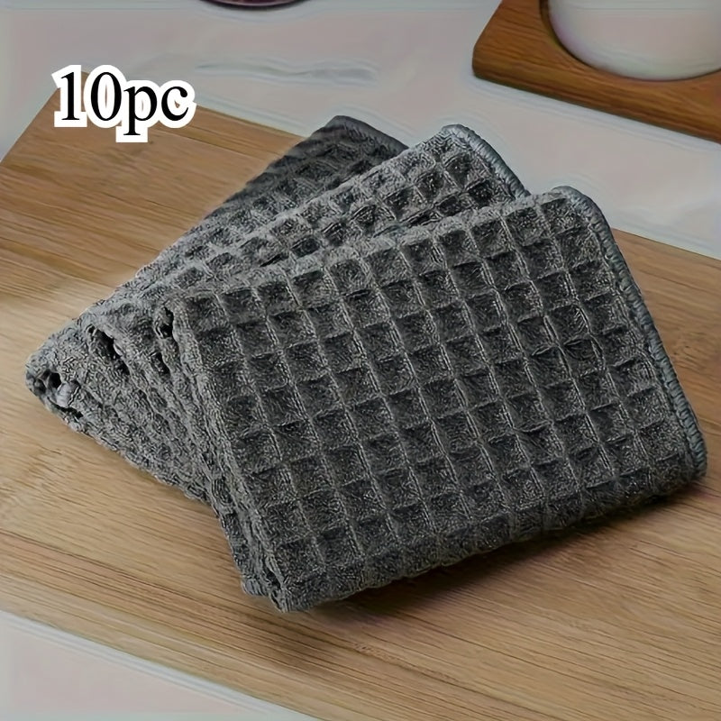 3 Pack White Coffee Maker Towels Absorbent Spill Cleanup Small Square