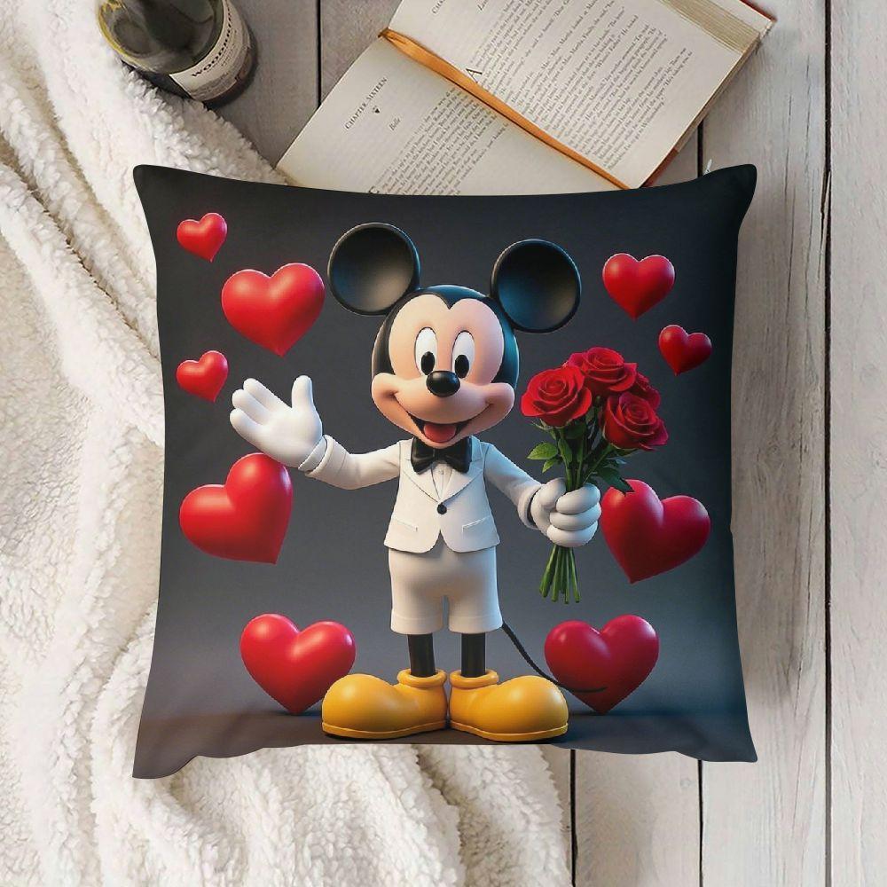 Funda de cojín de doble cara de Mickey Mouse en pack de 2 para sofá, sala de estar y exterior