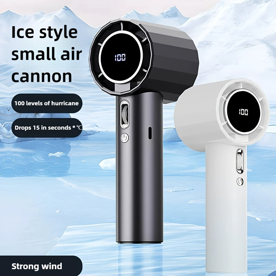 Mini Handheld Fan Portable USB Rechargeable 100 Speeds Turbo Cooling Summer