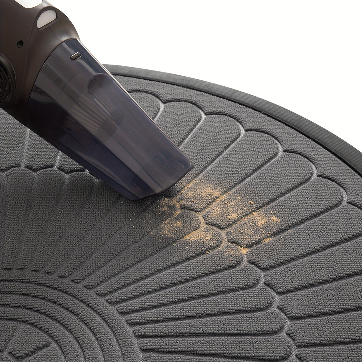 Half Circle Polyester Doormat for Indoor Outdoor Entryways Balcony Patio Garage Office