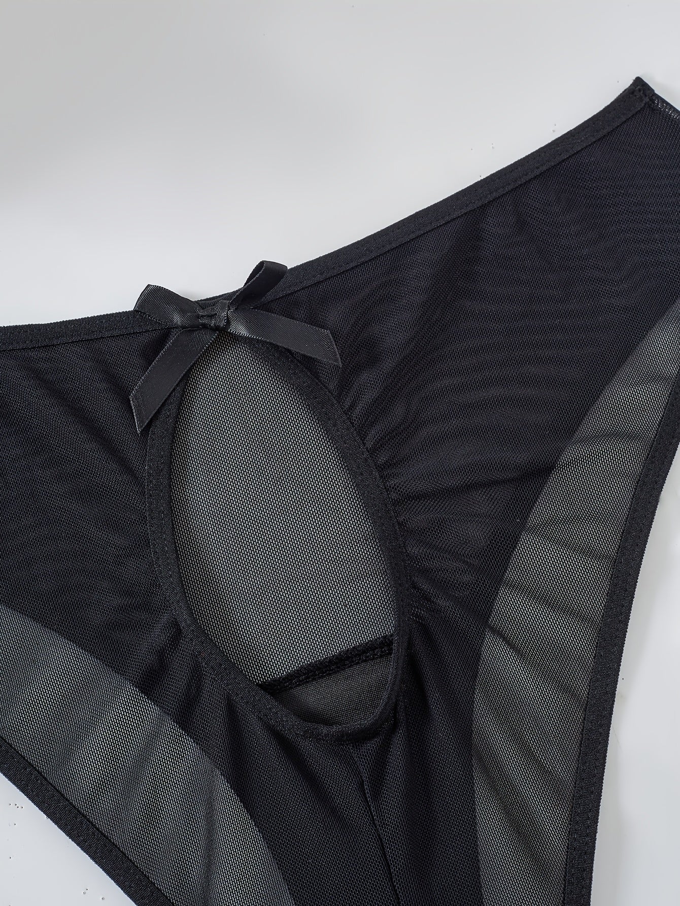 Women's Sheer Briefs Polyester Acrylic Medium Support Solid Color