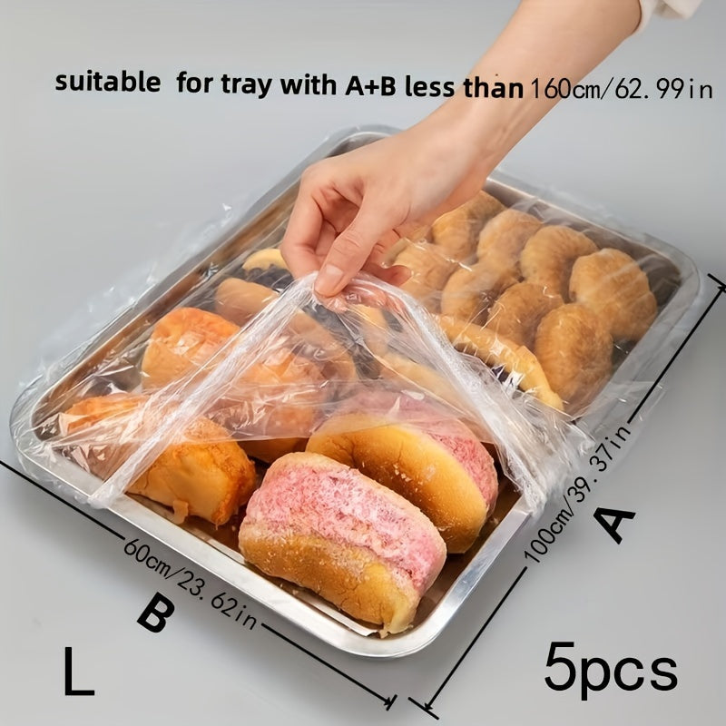 Plastic Food Cover Sheets for Trays Up to 70.1 cm Non-Contact Food Storage Wraps