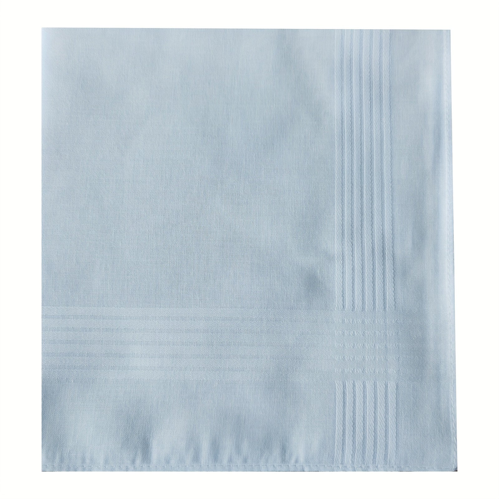 Set of 6 White Cotton Handkerchief Strips for DIY Suits and Crafts