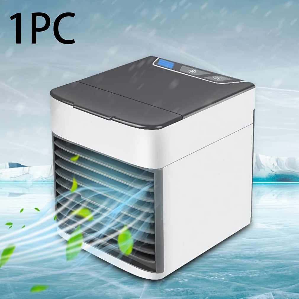 Portable 3-in-1 Air Conditioner Fan Purifier Humidifier USB Touch Control Fast Cooling for Home Office