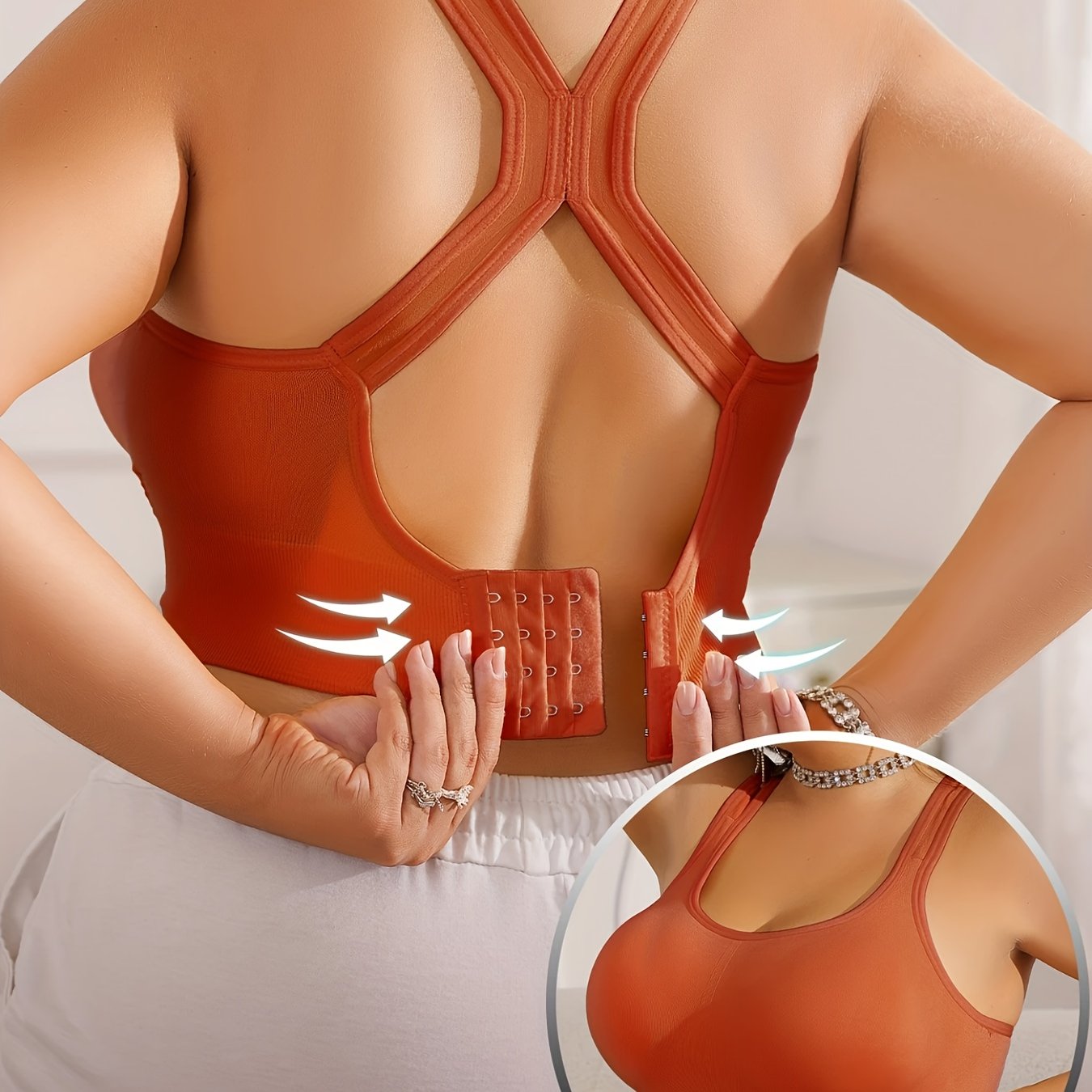 Women's Plus Size Sports Bra Yoga Gym Support Removable Padding Gray