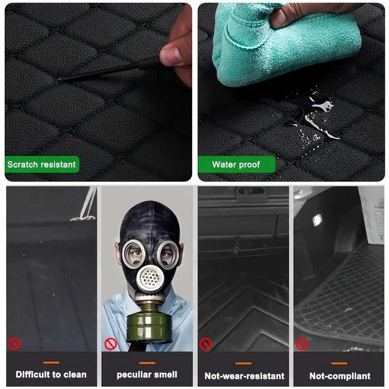 Car Floor Mat Waterproof PU Leather All-Weather Durable for Left-Hand Drive