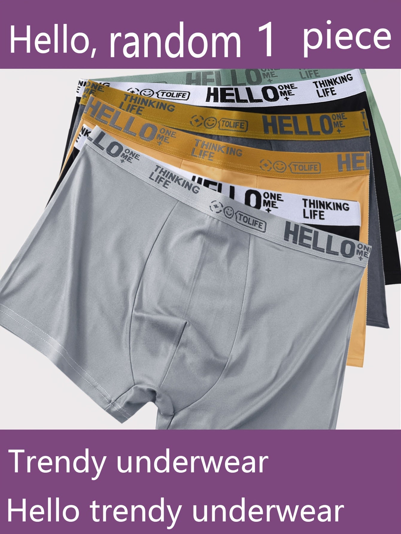 Men's Solid Color Boxer Shorts 1 3 or 5 Pack Breathable Polyester Spandex Casual