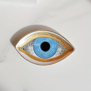 Ceramic Jewelry Tray with Devil's Eye Design for Rings Earrings and Necklaces