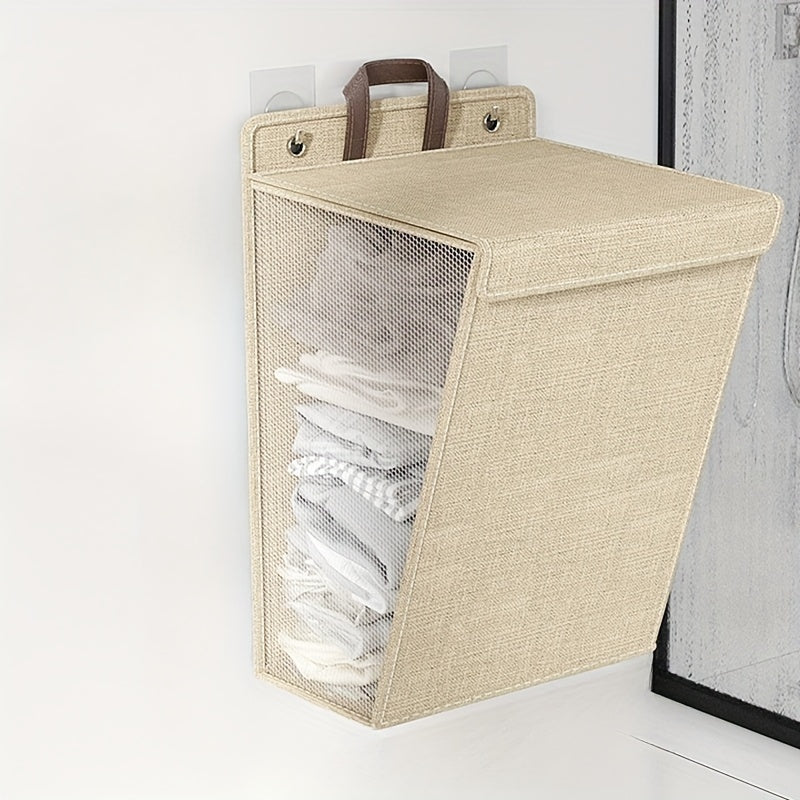 cesta de ropa rectangular con tapa, cesta plegable para ropa sucia para baño y dormitorio