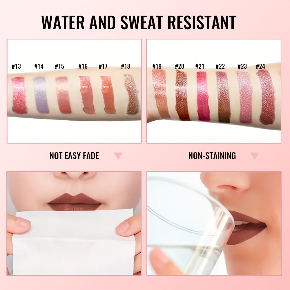 Женский металлический блеск для губ с высоким блеском, стойкий, не липкий