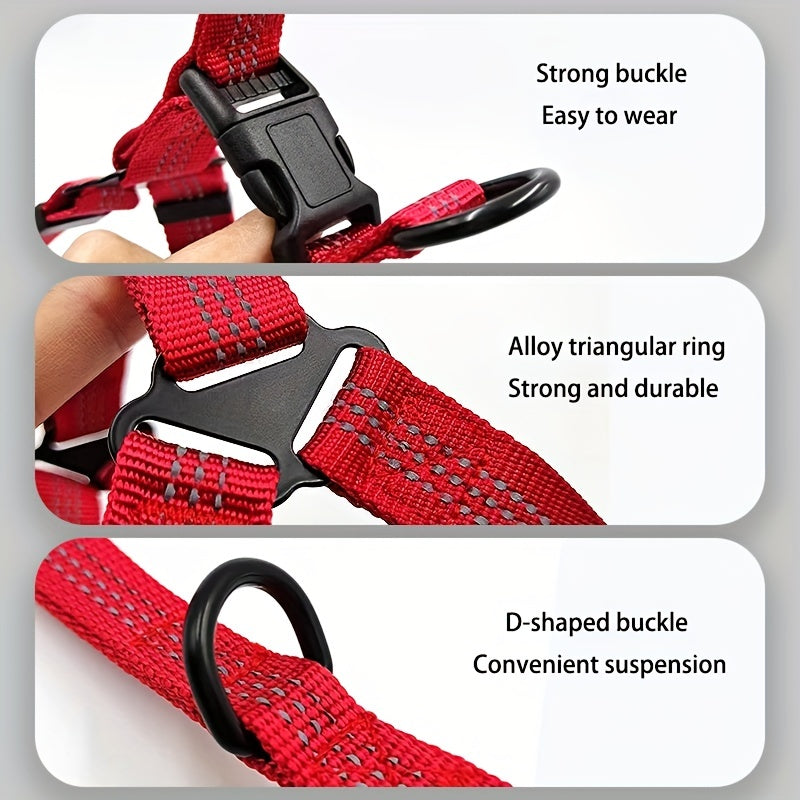 Reflective No-Pull Dog Harness Soft Nylon Vest for Large Breeds and Puppies