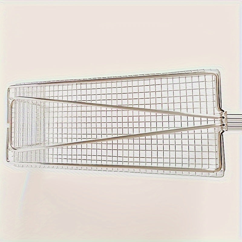 Cast Iron Deep Fryer Baskets Set with Dip Handles, Dishwasher Safe, Clear Finish