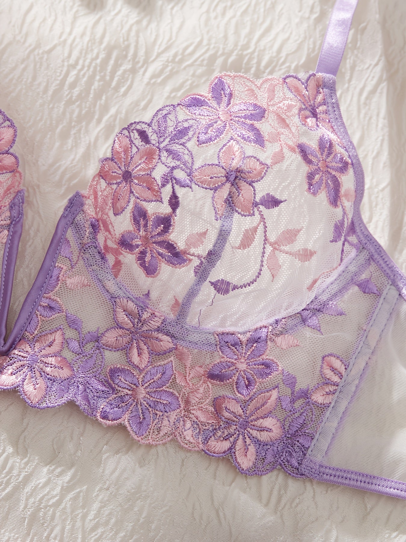 Women's Light Purple Lingerie Set for Valentine's Day Eve