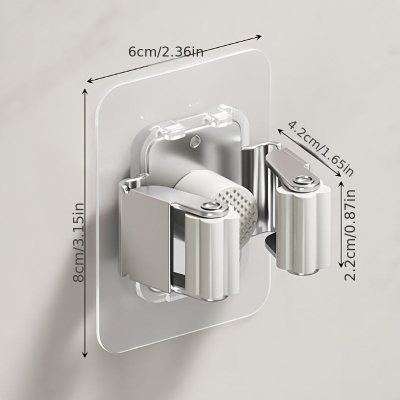 Silikon g'ildirak va sirpanmaydigan pad bilan zanglamaydigan po'lat mop ushlagichi