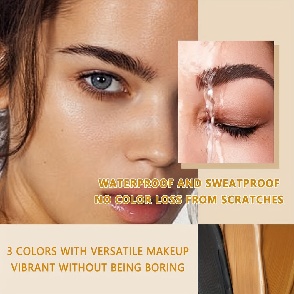 Women Eyebrow Dyeing Cream Semi Permanent Waterproof Sweat-Proof Lasts 4-6 Weeks