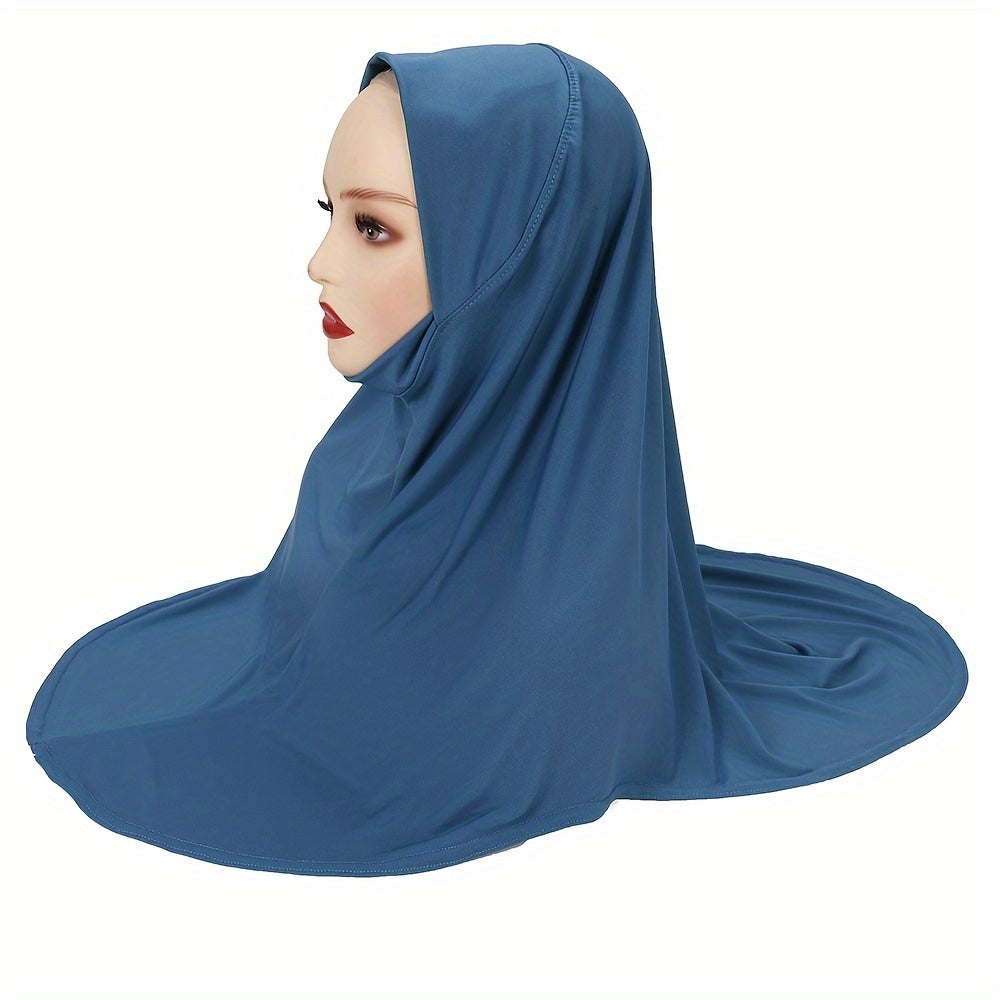 Women's Polyester Hijab Breathable Knit Solid Color Easy Wear