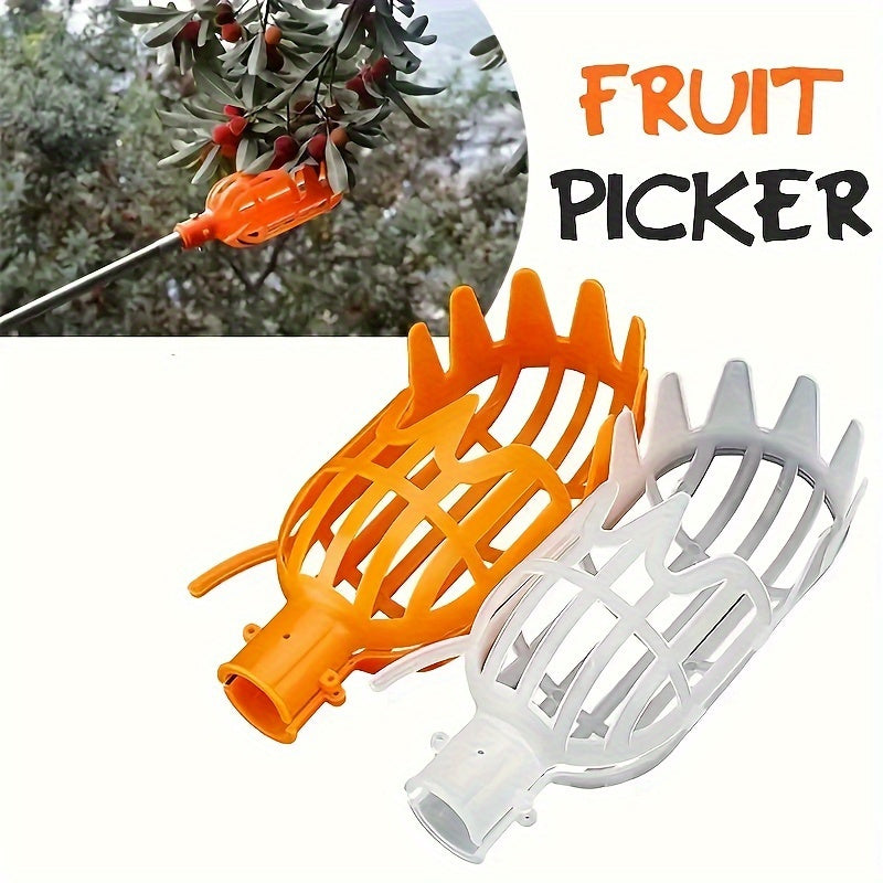 Unisex Fruit Picker Tool Yellow Polypropylene Reusable Lightweight Gardening Equipment