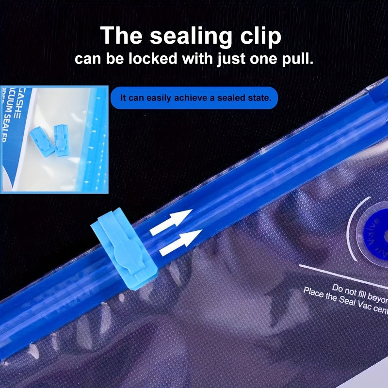 Vakuum bilan siqilgan Zipper Bag Set 25 ta sumka, 2 ta yopishtiruvchi klip bilan, jami 27 ta bo'lak. Kundalik oziq-ovqatni saqlash uchun kichik, o'rta va katta o'lchamlarda mavjud. Oziq-ovqatni yangi va ta'mini saqlaydi.