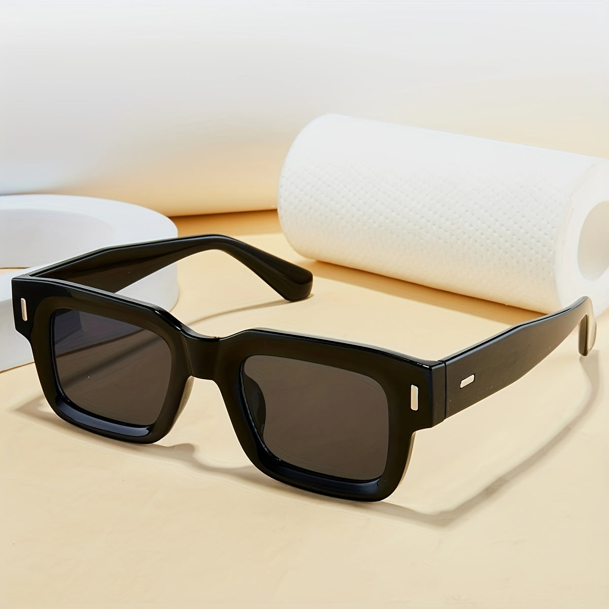 Square Frame Sunglasses for Men UV Protection Travel Hiking Photography