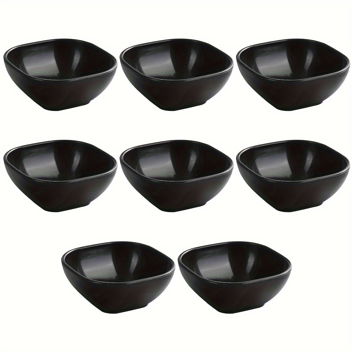 8 to 12 Square Ceramic Sauce Bowls for Korean, Chinese, Middle Eastern Cuisine