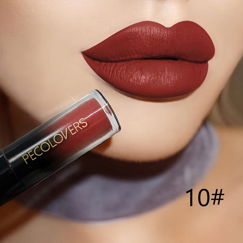 Brillo de labios mate de terciopelo para mujeres, barra de labios líquida de larga duración, 14 tonos