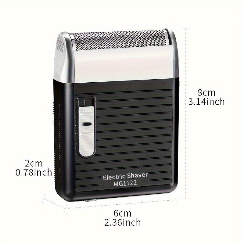 Men's Rechargeable Electric Shaver for Travel and Car Use Stainless Steel Foil Razor