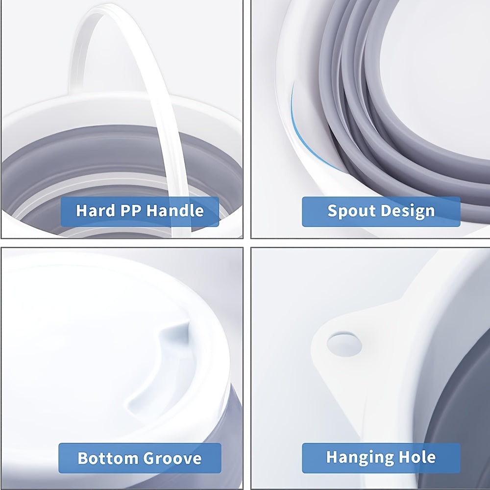 Uy, lager, bog‘dorchilik va plyaj uchun silikondan yasalgan yig‘iladigan kova