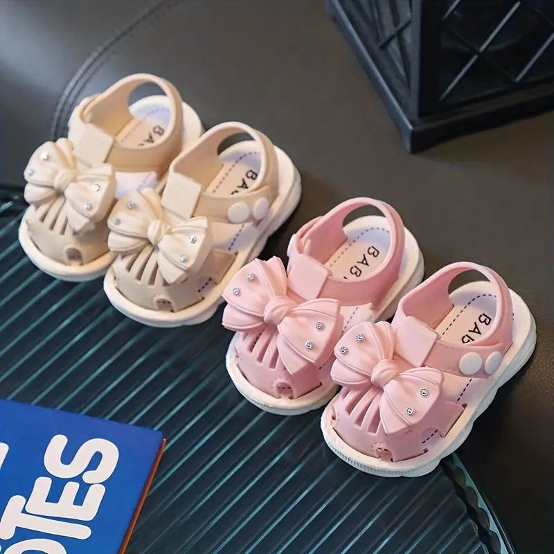 Girls' Summer Closed-Toe Sandals PVC Soft Sole Cartoon Design