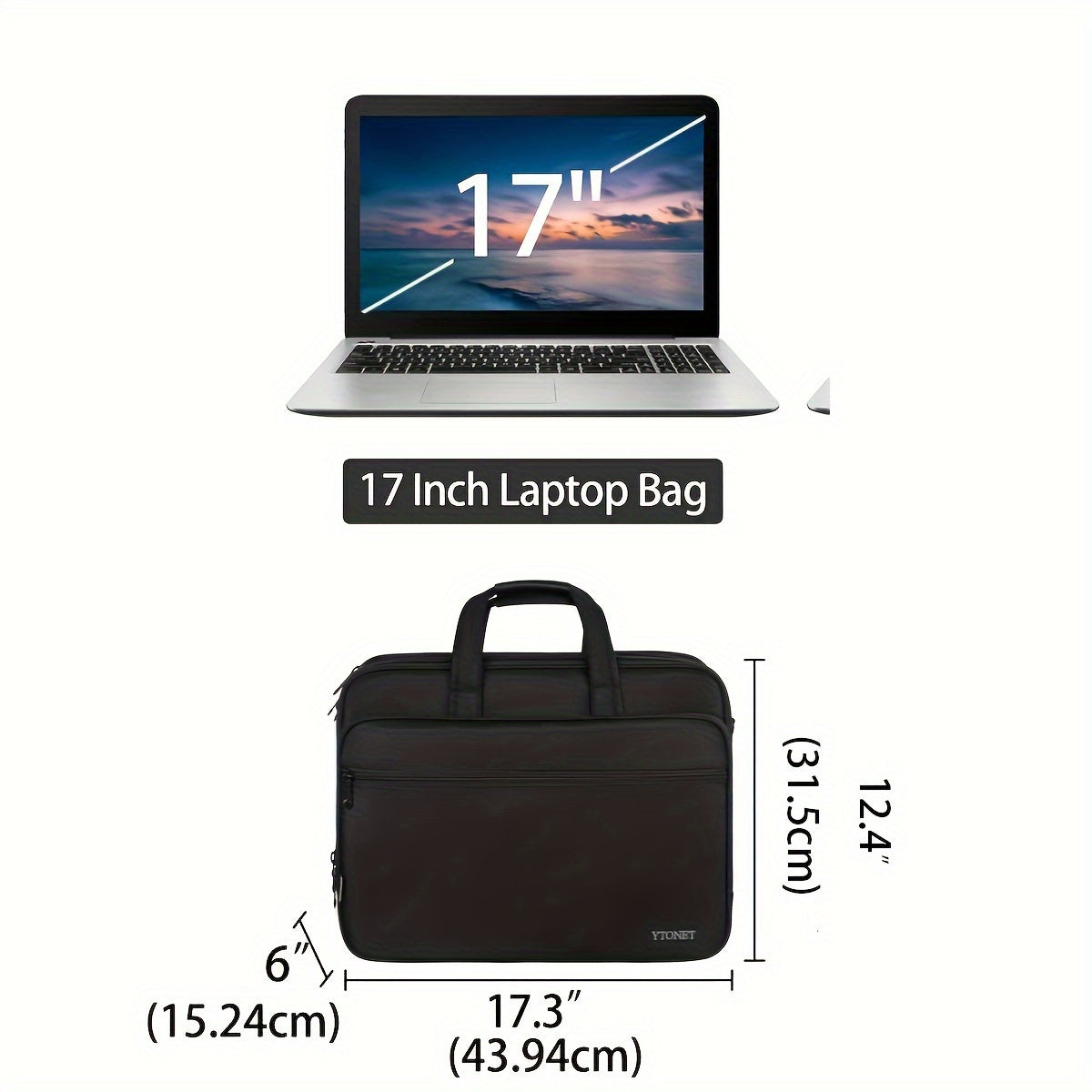 Мужской расширяемый кейс для ноутбука 43,94 см из водостойкого полиэстера с органайзером и ремнем для багажа