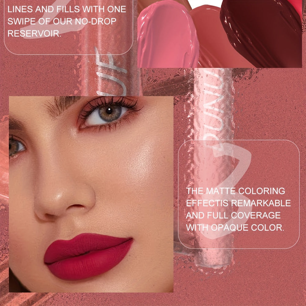 Set de brillo y perfilador de labios mate de terciopelo para mujer, a prueba de agua y de larga duración